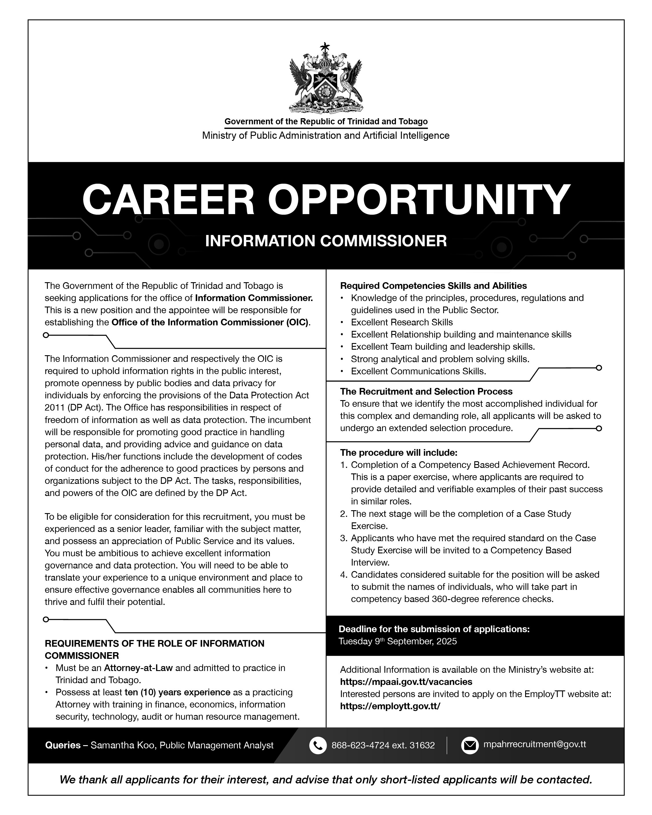Information Commissioner Vacancy