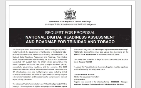 RFP for National Digital Readiness Assessment and Roadmap